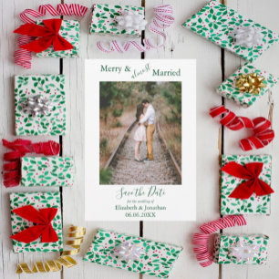 Merry und fast Verheiratet Save the Date Minimalis Feiertagskarte