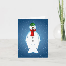 Merry und Happy Snowman Feiertagskarte
