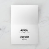 Merry und Happy Snowman Feiertagskarte (Innenseite)