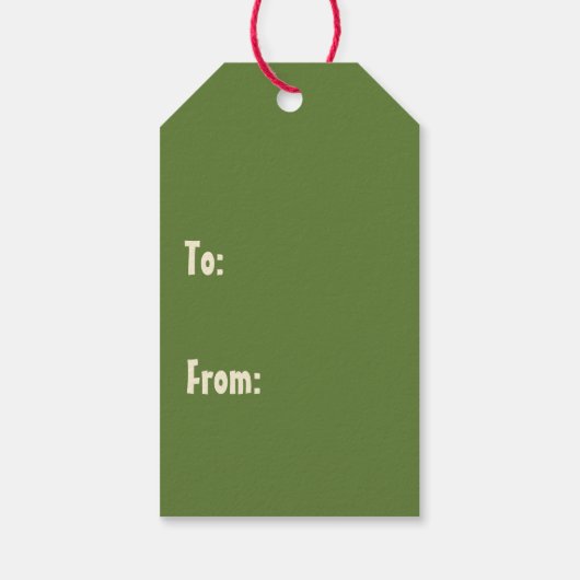 Merry und hell Moderne Retro Minimalistisch einfac Geschenkanhänger (Rückseite)