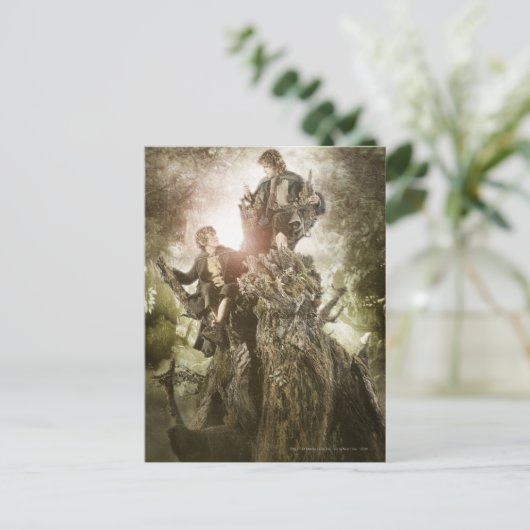 Merry und Peregrin auf Treebeard Postkarte (Stehend Vorderseite)
