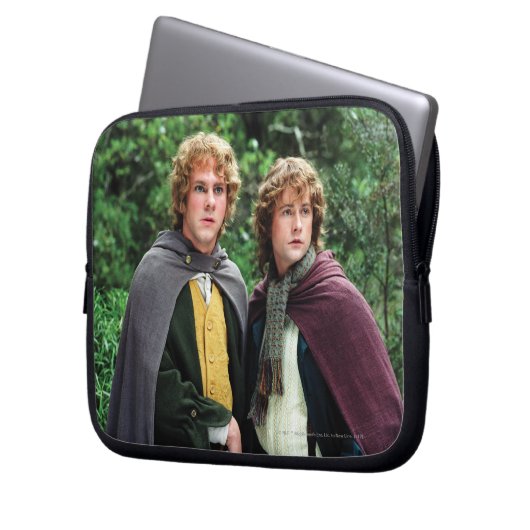 Merry und Peregrin Laptopschutzhülle (Vorderseite Links)