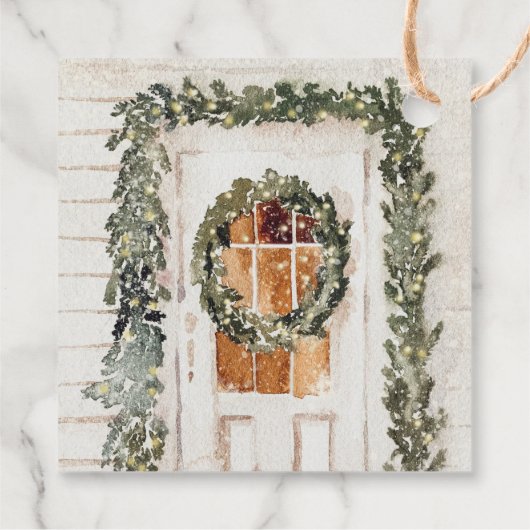 Merry und Verheiratet Newlyweds Mr & Mrs Holiday G Geschenkanhänger (Rückseite)