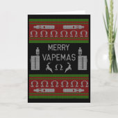 Merry Vapemas - Vaping Ugly Christmas Sweater Karte (Vorderseite)