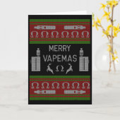 Merry Vapemas - Vaping Ugly Christmas Sweater Karte (Gelbe Blume)