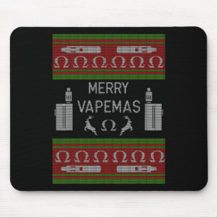 Merry Vapemas - Vaping Ugly Christmas Sweater Mousepad