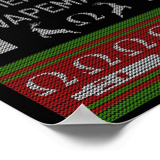 Merry Vapemas - Vaping Ugly Christmas Sweater Poster (Ecke)