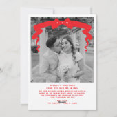 Merry & Verheiratet Bow Foto Weihnachten Neu (Rückseite)