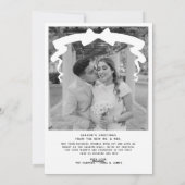 Merry & Verheiratet Bow Foto Weihnachten Neu (Rückseite)