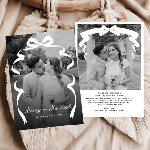 Merry & Verheiratet Bow Foto Weihnachten Neu