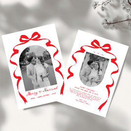 Merry & Verheiratet Bow Foto Weihnachten Neu