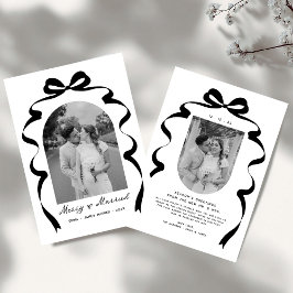 Merry & Verheiratet Bow Foto Weihnachten Neu