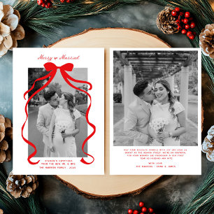 Merry & Verheiratet Bow Foto Weihnachten Neu