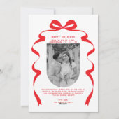 Merry & Verheiratet Bow Foto Weihnachten NewWeds A (Rückseite)