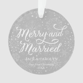 Merry & Verheiratet First Christmas Foto Ornament
