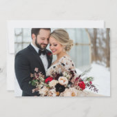 Merry & Verheiratet Foto Wedding Card Dankeskarte (Rückseite)