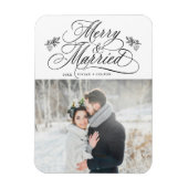 Merry & Verheiratet New Weds Erstes Weihnachtsfest Magnet (Vertikal)