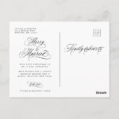 Merry & Verheiratet New Weds Erstes Weihnachtsfest Postkarte (Rückseite)