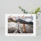 Merry & Verheiratet Wedding Mr & Mrs. First Christ Folieneinladung (Stehend vorne)