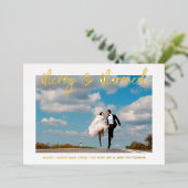 Merry & Verheiratet Wedding Mr & Mrs. First Christ Folieneinladung (Stehend vorne)