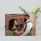 Merry & Verheiratet zu sein mit heiligen Verlobten Folieneinladung (Stehend vorne)