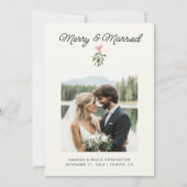 Merry & Verheiratete Personalisierte Hochzeit Feiertagskarte (Vorderseite)