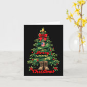 Merry Veteran Weihnachtsbaum Xmas Familie Matching Karte (Gelbe Blume)