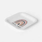 Merry Vibes Boho Rainbow Retro Weihnachts-Party Pappteller (Gewinkelt)