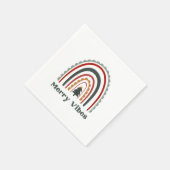 Merry Vibes Boho Rainbow Retro Weihnachts-Party Serviette (Ecke)