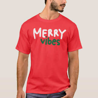 Merry Vibes Christmas T - Shirt Red