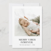 Merry Vibes Forever Baby Foto Weihnachten (Vorderseite)