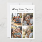 Merry Vibes Forever Classic Family Grußkarte Feiertagskarte (Vorderseite)