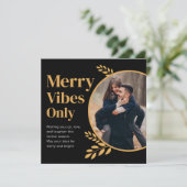 Merry Vibes Nur Foto glücklich Verheirateten Paar Karte (Stehend Vorderseite)