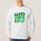 Merry Vibes nur Grün Jahr passt Weihnachten T-Shirt (Vorderseite)