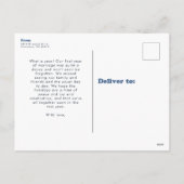 Merry vibes nur Retro marineblaue Urlaub Postkarte (Rückseite)