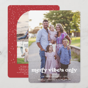 Merry Vibes nur   Retro Weihnachten Foto Urlaub