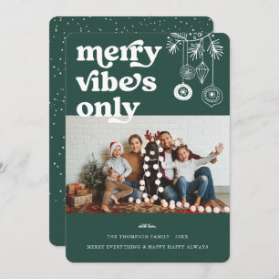 Merry Vibes nur Retro Weihnachten Foto Urlaub