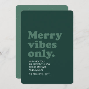 Merry Vibes nur Rettro Grün Weihnachten