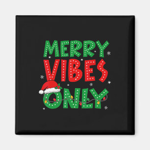 Merry Vibes nur Weihnachtslicht Retro Vi Magnet