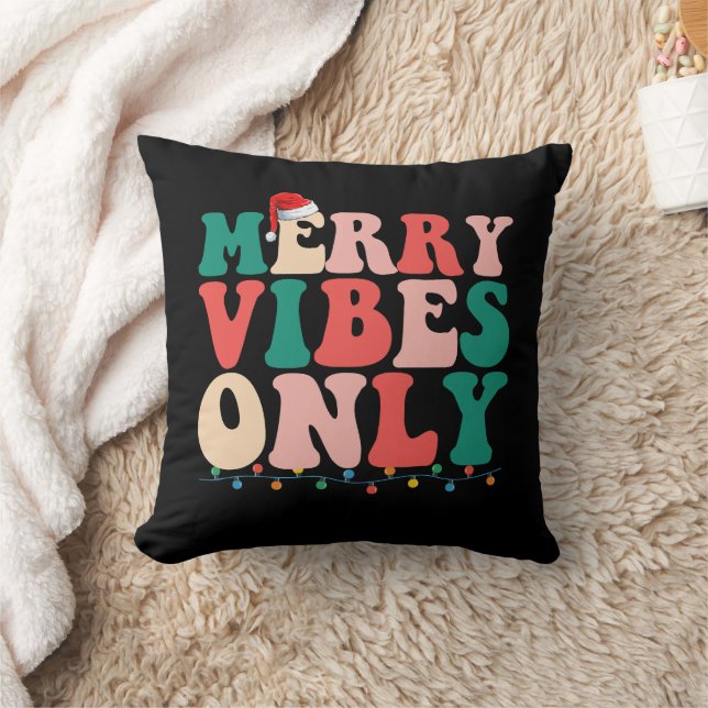 Merry Vibes Only Christmas Holiday Family Kissen (Decke)
