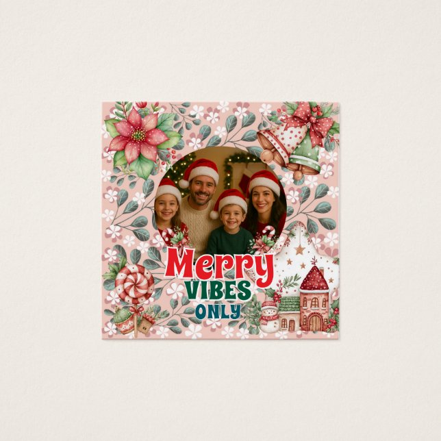 Merry Vibes Only – Funny Christmas Card  (Vorderseite)