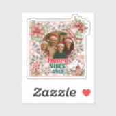 Merry Vibes Only – Funny Christmas Card Aufkleber (Blatt)