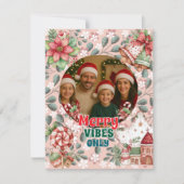 Merry Vibes Only – Funny Christmas Card  RSVP Karte (Vorderseite)