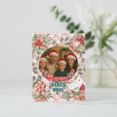 Merry Vibes Only – Funny Christmas Card RSVP Karte (Stehend Vorderseite)