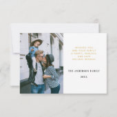 Merry Vibes Only Funny Family Foto Weihnachtskarte Dankeskarte (Rückseite)