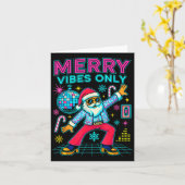 Merry Vibes Only Santa Christmas Disco Retro 70s 8 Karte (Gelbe Blume)