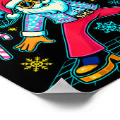 Merry Vibes Only Santa Christmas Disco Retro 70s 8 Poster (Ecke)