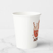 Merry Vibes Retro Holiday Kaffee Latte Papier Tass Pappbecher (Rechts)