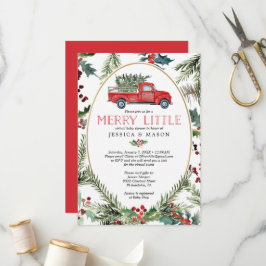 Merry Virtual Baby Shower lädt Card Red Truck ein Programm