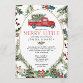 Merry Virtual Baby Shower lädt Card Red Truck ein Programm (Vorderseite)